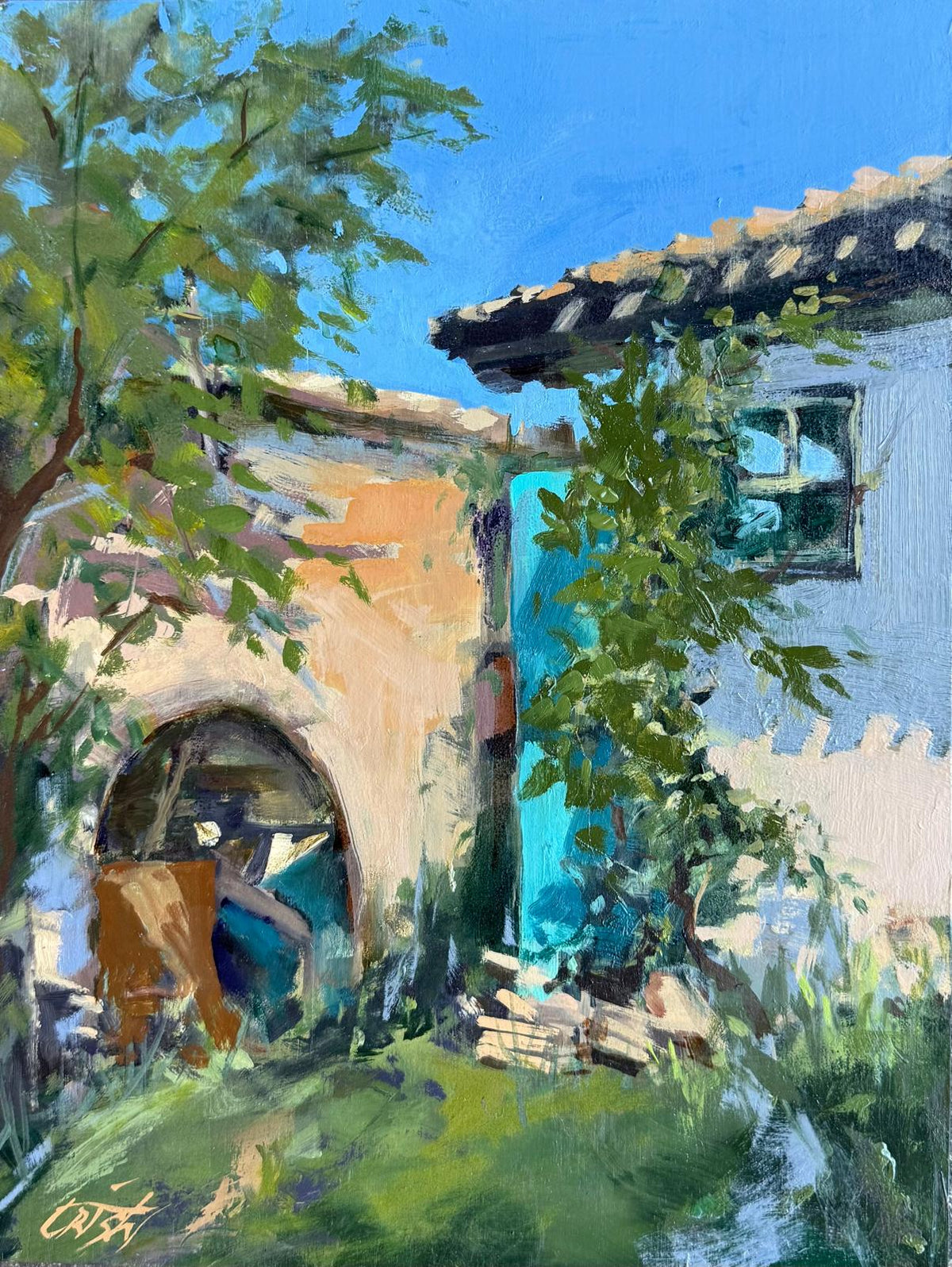 0000001. Farm sheds at Castello Magrano, Umbria