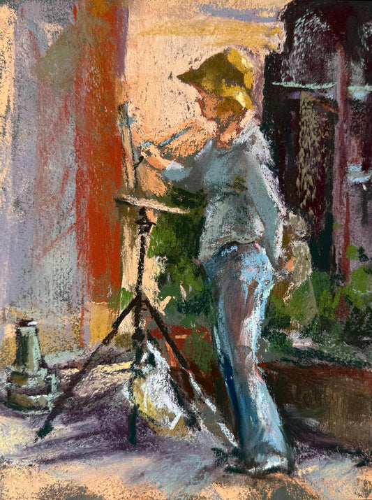000005. Jill painting at Gubio